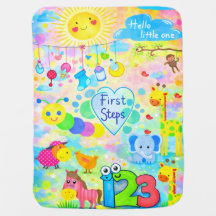 Hallo Kleiner Erste Schritte Babydecke