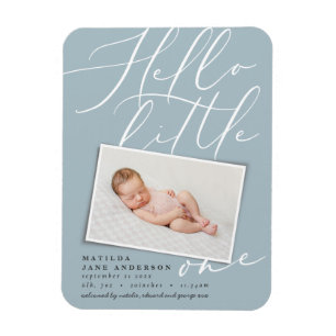 Hallo kleines, elegantes modernes Foto Magnet