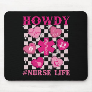Hallo Krankenpfleger Leben Western Rodeo Valentins Mousepad