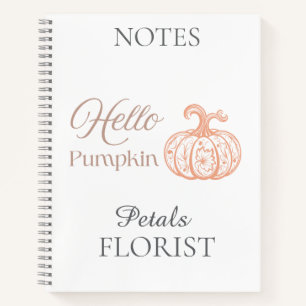 Hallo Kürbis Halloween Florist Geschäft Branding Notizbuch