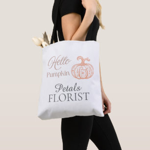 Hallo Kürbis Halloween Florist Kunde Einkaufen Tasche