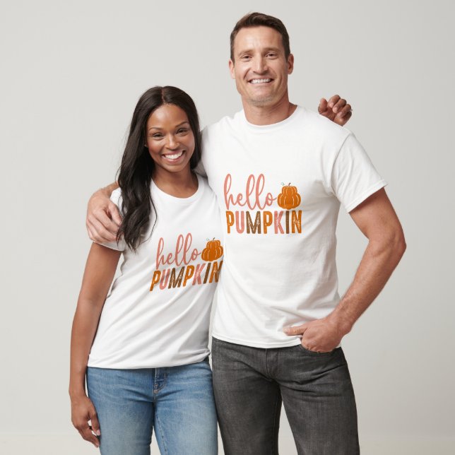 Hallo Kürbis - Herbst T-Shirt (Unisex)
