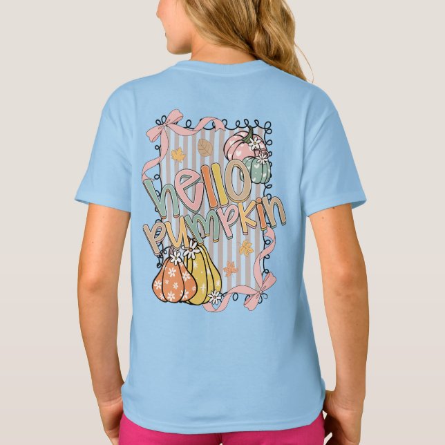 Hallo Kürbis Herbstsaison T-Shirt (Rückseite)