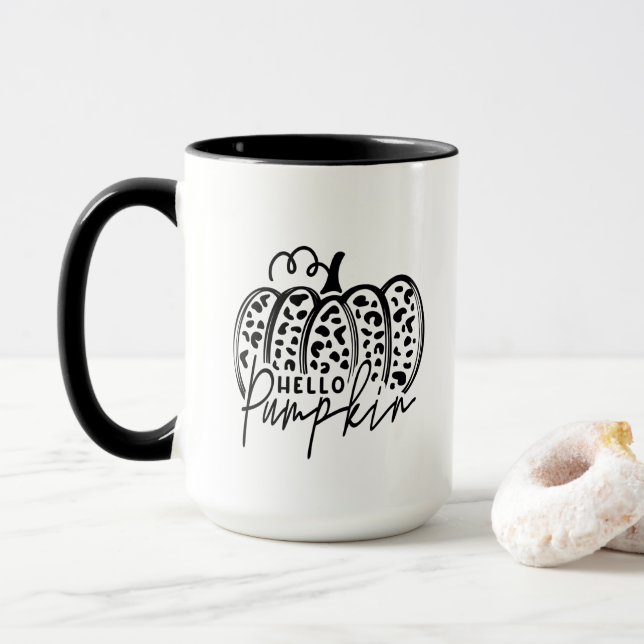Hallo Kürbis Tasse (Mit Donut)
