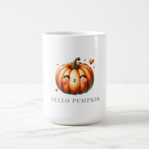 Hallo Kürbis Whimsical Minimalist Benutzerdefinier Kaffeetasse