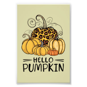 Hallo Kürbisfreund Herbstsaison Herbst Thanksgivin Fotodruck