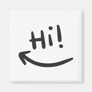 Hallo Lächeln T-Shirt Magnet