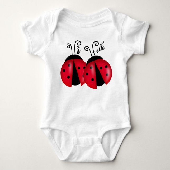 Hallo Lady Bug Baby Strampler (Vorderseite)