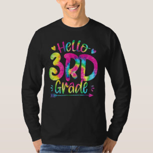 Hallo Lehrer der 3. Klasse Schüler Tie Dye Zurück T-Shirt
