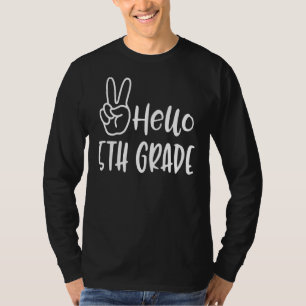 Hallo Lehrer der fünften Klasse Kinder zurück in d T-Shirt