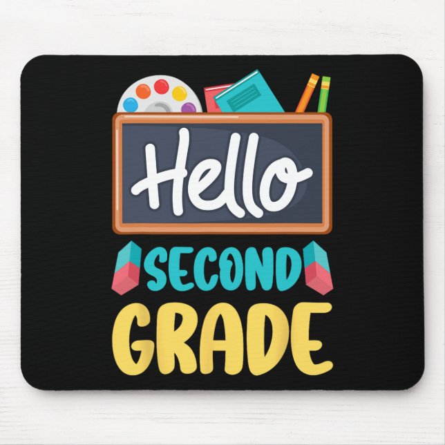 Hallo Lehrer der zweiten Klasse Schüler 2. Klasse  Mousepad (Vorne)