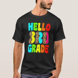 Hallo Leopard 3. Klasse Zurück zur Schule Erster T T-Shirt