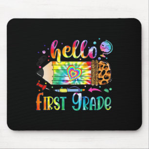 Hallo Leopard Bleistift Tie Dye Spaß Byck To 1. Kl Mousepad