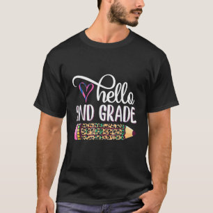 Hallo Leopard Gefärbte Krawatte Niedlich Stift Stu T-Shirt