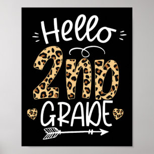 Hallo Leopard Lehrer der zweiten Klasse Studierend Poster