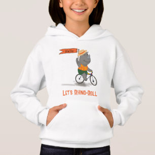 Hallo Let's Rhino Roll Niedlich Baby Rhinoceros Hoodie