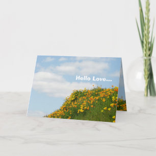 Hallo Liebe Grußkarten Blue Sky Unique Card Karte