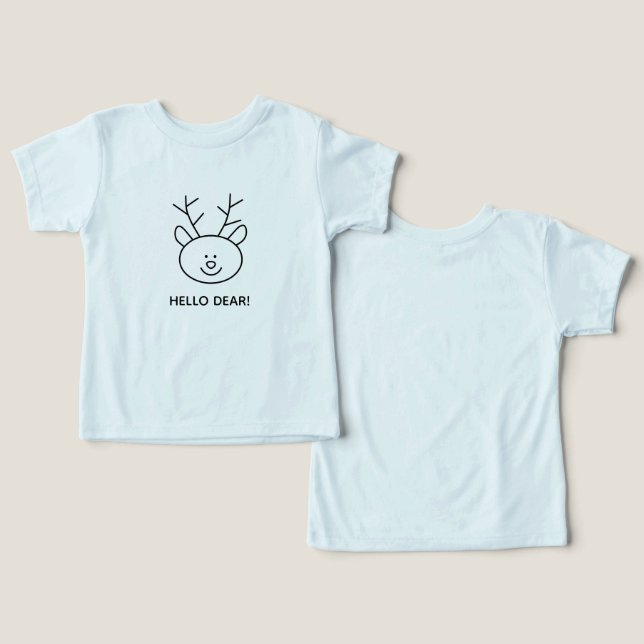 Hallo Liebe Niedlich Reindeer (Design Vorderseite & Rückseite)