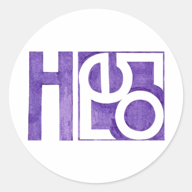 Hallo lila Sticker (Vorderseite)