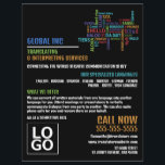 Hallo Logo, Übersetzer und Dolmetscher Flyer<br><div class="desc">Hallo Logos,  Übersetzer & Dolmetscher Werbung Flyer von der Business Card Store.</div>