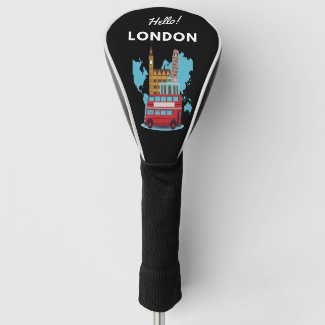 Hallo London Golf Head Cover Golf Headcover (Vorderseite)