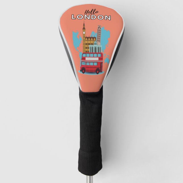 Hallo London Golf Head Cover Headcover (Vorderseite)