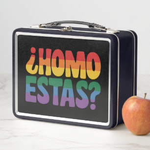 Hallo, lustiger spanischer mexikanischer schwuler metall brotdose