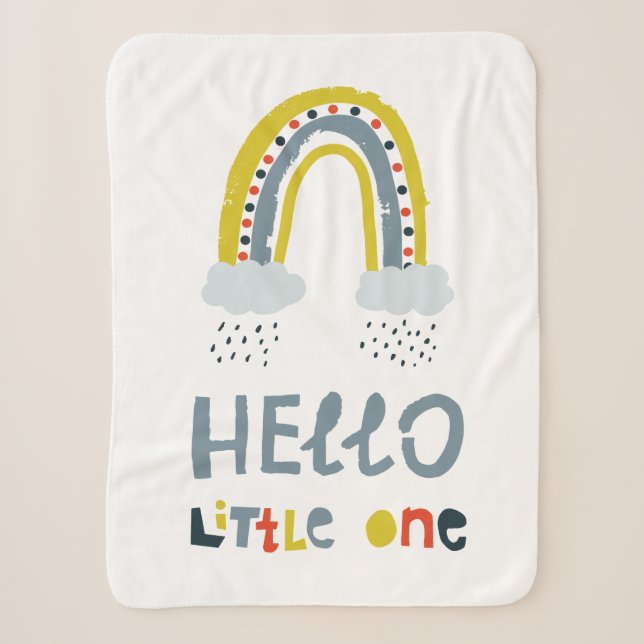 Hallo mein kleiner Regenbogen Sherpadecke (Vorderseite)
