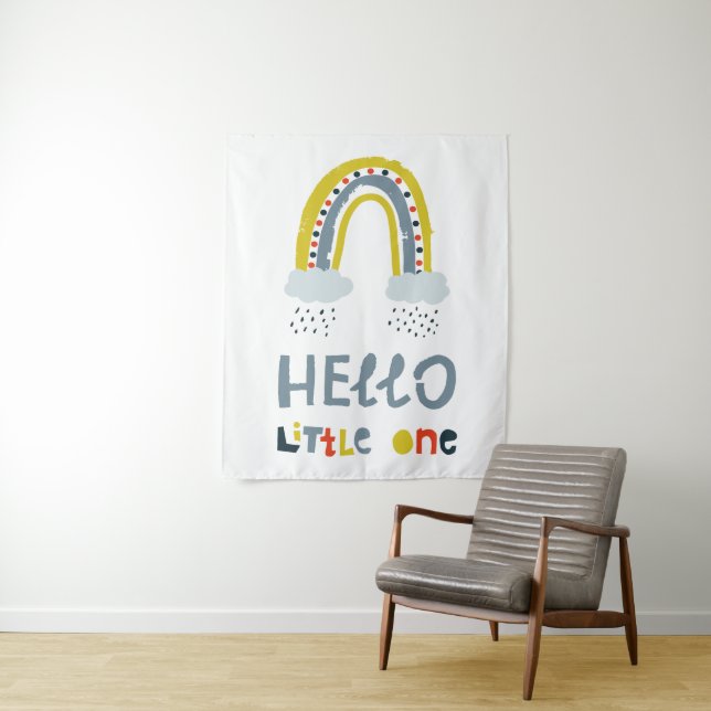 Hallo mein kleiner Regenbogen Wandteppich (Beispiel)