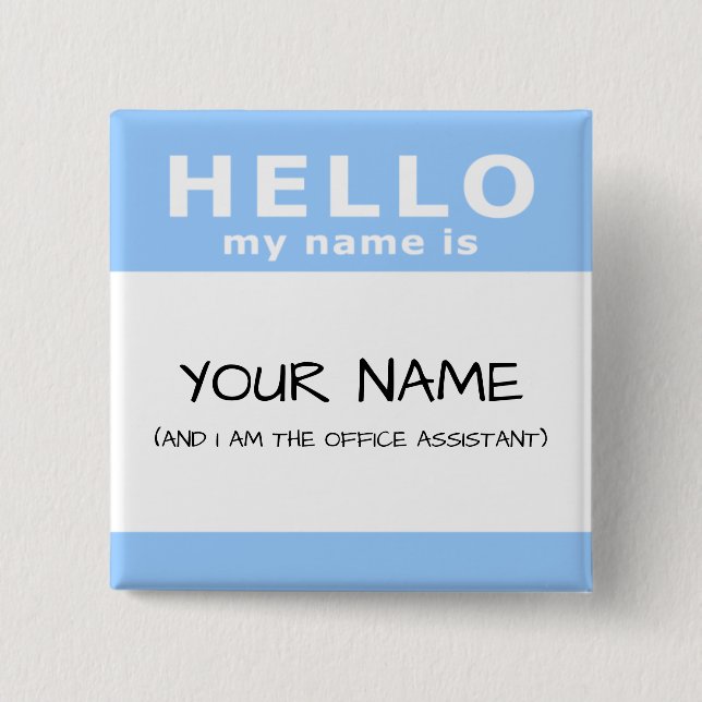 Hallo, mein Name Button (Vorderseite)
