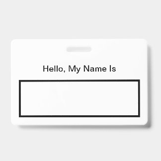 Hallo, mein Name ist Abzeichen Ausweis