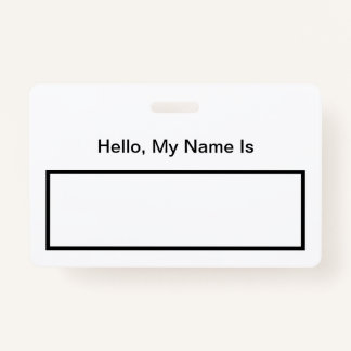 Hallo, mein Name ist Abzeichen Ausweis