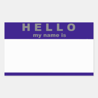 Hallo, mein Name ist aufkleber