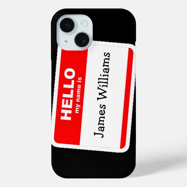 Hallo, mein Name ist aufkleber Case-Mate iPhone Hülle (Rückseite)