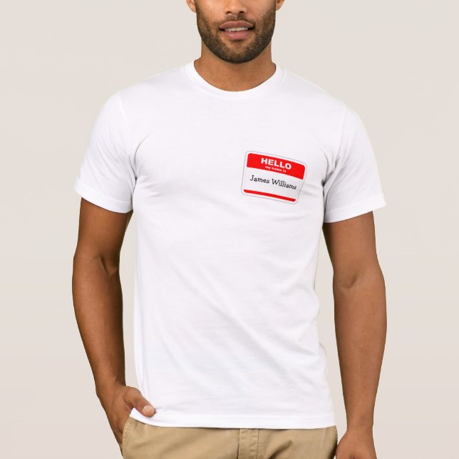 Hallo, mein Name ist aufkleber T-Shirt (Vorderseite)