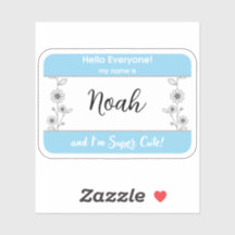 Hallo Mein Name ist Baby Namensschild für Neugebor