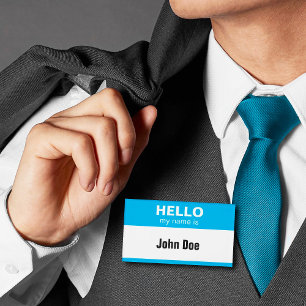 Hallo, mein Name ist blau Namenschild