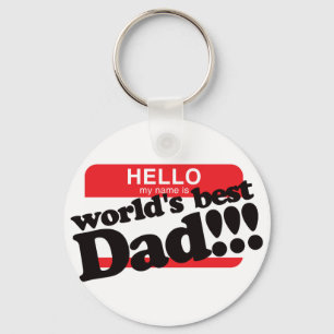 Hallo, mein Name ist der beste Vater der Welt Schlüsselanhänger
