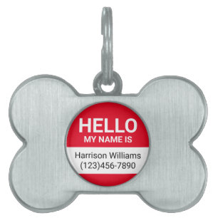 Hallo, mein Name ist der rote individuelle Name Ko Tiermarke