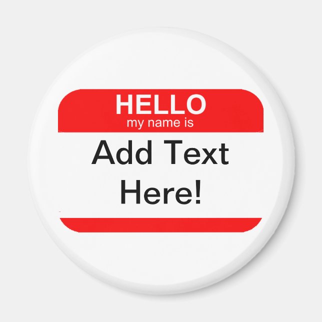 Hallo Mein Name ist flexibel Magnet (Vorne)