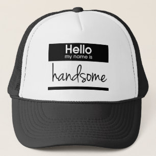 "Hallo, mein Name ist gut!" Black Trucker Hat Truckerkappe