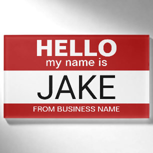 Hallo Mein Name ist Jake - lustiges halloween Kost Namenschild