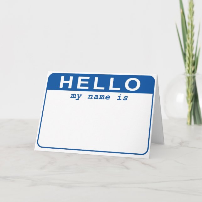 Hallo - mein Name ist Karte (Vorderseite)