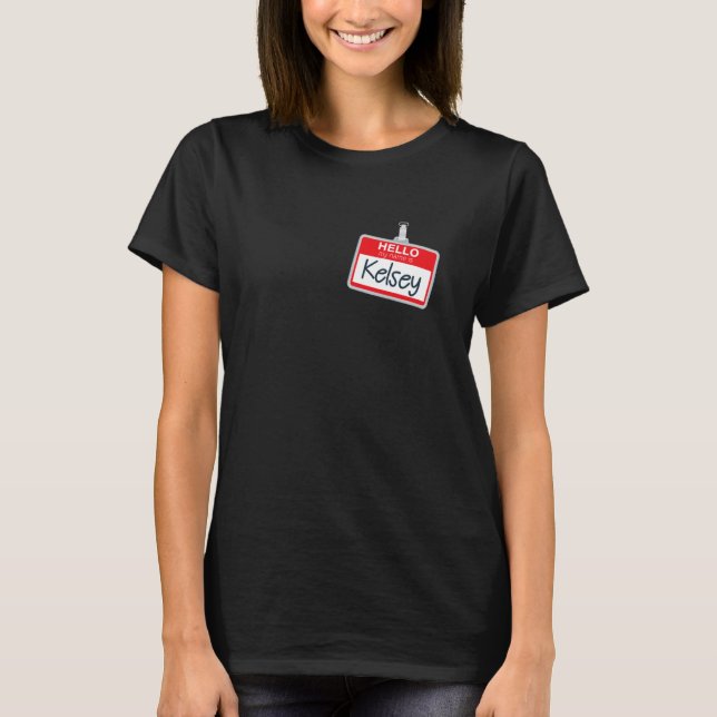 Hallo, mein Name ist Kelsey Funny Halloween Kostüm T-Shirt (Vorderseite)
