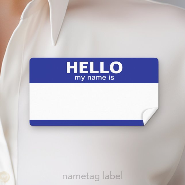 Hallo, mein Name ist - klassisch (Hello my name is Label)