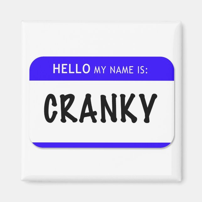 Hallo, mein Name ist: krank Magnet (Vorne)