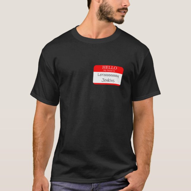 Hallo, mein Name ist Leroy Jenkins Funny Video Gam T-Shirt (Vorderseite)