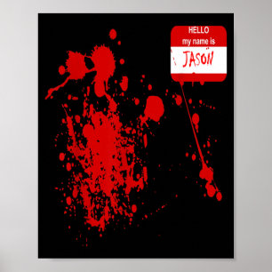 Hallo, mein Name ist lustiges Halloween-Kostüm Poster
