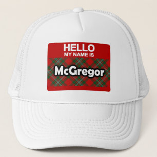 Hallo Mein Name ist McGregor Scottish Clan Tartan Truckerkappe