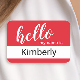 Hallo Mein Name ist - Moderne Kalligrafie nach Maß Namensschild